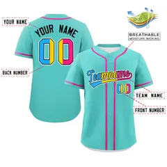 Aqua Pansexuality Pride Month Baseball Jersey 2