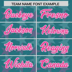Aqua Pink All Star Graffiti Pattern Football Jersey 3