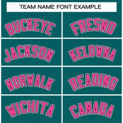 Aqua Pink Black-White Classic Hockey Jersey 3