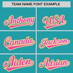 Aqua Pink-Gold Raglan Sleeves Varsity Full-Snap Letterman Jacket 5