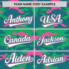Aqua Pink-Light Green Camo Varsity Letterman Jacket 3