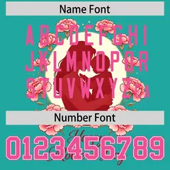 Aqua Pink Mother's Day Baseball Jersey 3
