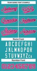 Aqua Pink Navy-White Classic Style Hockey Jersey 3
