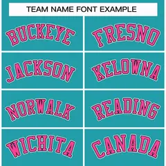 Aqua Pink Navy-White Classic Style Hockey Jersey 3