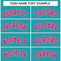 Aqua Pink Navy-White Classic Style Hockey Jersey 3