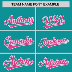 Aqua Pink Raglan Lace-Up Neck Hockey Hoodie Jersey 3