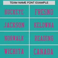 Aqua Pink Sequin Lettering Breathable Football Jersey 3