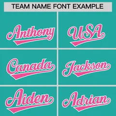 Aqua Pink Side Camo Baseball Jersey 3