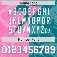 Aqua Pink Split Lightning Pattern Football Jersey 4