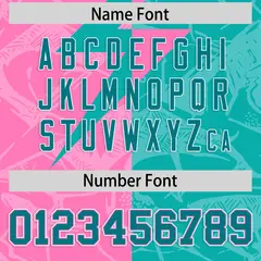 Aqua Pink Split Lightning Pattern Football Jersey 4
