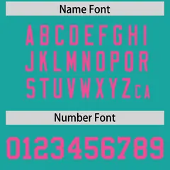 Aqua Pink Square Neckline Classic Authentic Football Jersey 4