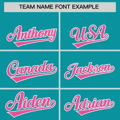 Aqua Pink Stripe Animals Graffiti Raglan Baseball Jersey 3