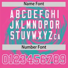 Aqua Pink Swirl Graffiti Pattern Authentic Baseball Jersey 4