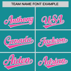 Aqua Pink Two-Tone Varsity Letterman Bomber Jacket 3