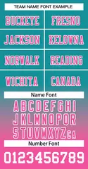 Aqua Pink-White Gradient Fashion Team Football Jersey 3