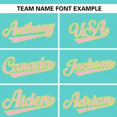 Aqua Pink-White Stripe Raglan Sleeves Baseball Jersey 3