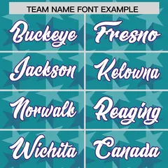 Aqua Purple All Star Graffiti Pattern Football Jersey 3
