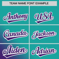 Aqua Purple Diagonal Stripe Gradient Fashion Baseball Jersey 3
