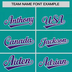 Aqua Purple Floral Gradient Full Button Baseball Jersey 3