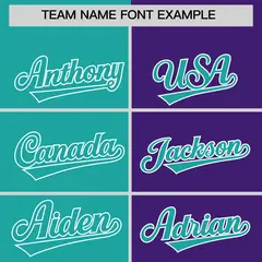 Aqua Purple Four Squares Performance Polo Shirt 3
