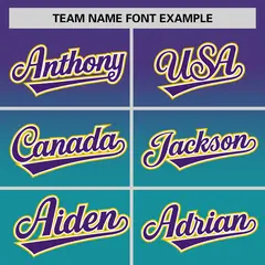 Aqua Purple Gradient Authentic Baseball Jersey 3