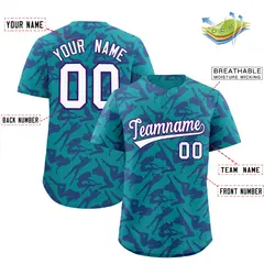 Aqua Purple Graffiti Pattern Authentic Baseball Jersey 2
