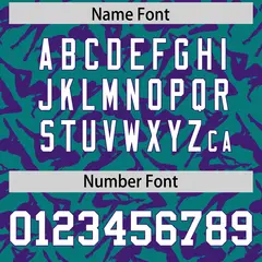 Aqua Purple Graffiti Pattern Authentic Baseball Jersey 4