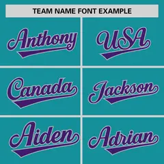 Aqua Purple-Gray Raglan Sleeves Authentic Baseball Jersey 3
