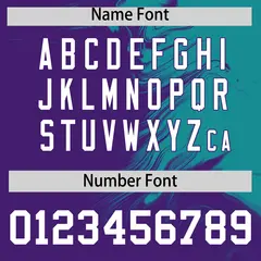 Aqua Purple Ink Pattern Authentic Baseball Jersey 4