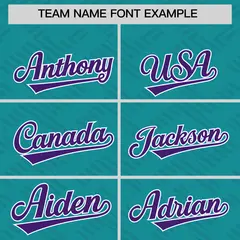 Aqua Purple L Pattern Raglan Sleeves Full-Snap Varsity Letterman Jacket 3