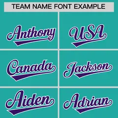 Aqua Purple Side Camo Baseball Jersey 3