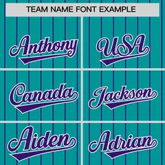Aqua Purple Stripe Raglan Sleeves Fashion Baseball Jersey 3