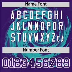 Aqua Purple Swirl Graffiti Baseball Jersey 4