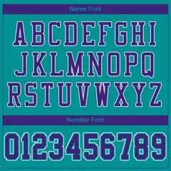 Aqua Purple-White Classic Mesh Authentic Football Jersey 3