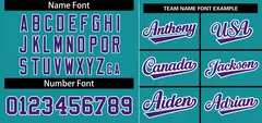 Aqua Purple-White Stripe Raglan Baseball Jersey 3