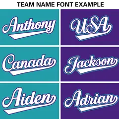 Aqua Purple-White Two Tone Full-Snap Split Varsity Letterman Jacket 7