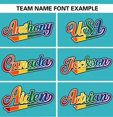Aqua Rainbow Pride Month Raglan Sleeves Baseball Jersey 3