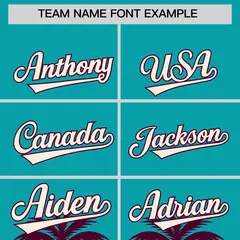 Aqua Red Graffiti Pattern Bossinia Style Baseball Jersey 3