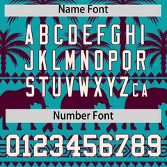 Aqua Red Graffiti Pattern Bossinia Style Baseball Jersey 4