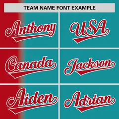 Aqua Red Pinstripe Gradient Baseball Jersey 3