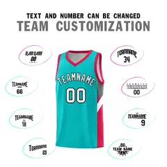 Aqua Red Side Design Basketball Jersey Sports Uniform 4