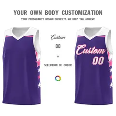 Aqua Red Star Color Block Two Tone Side Basketball Jersey 3