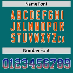 Aqua Royal and Orange Gradient Sides Fashion Football Jersey 4