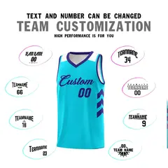 Aqua Royal Classic Sets Basketball Uniform Jersey 4