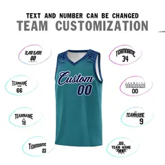 Aqua Royal Indians Print Sports Basketball Uniform Jersey 4