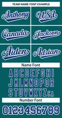 Aqua Royal-White Classic Style Hockey Jersey 3