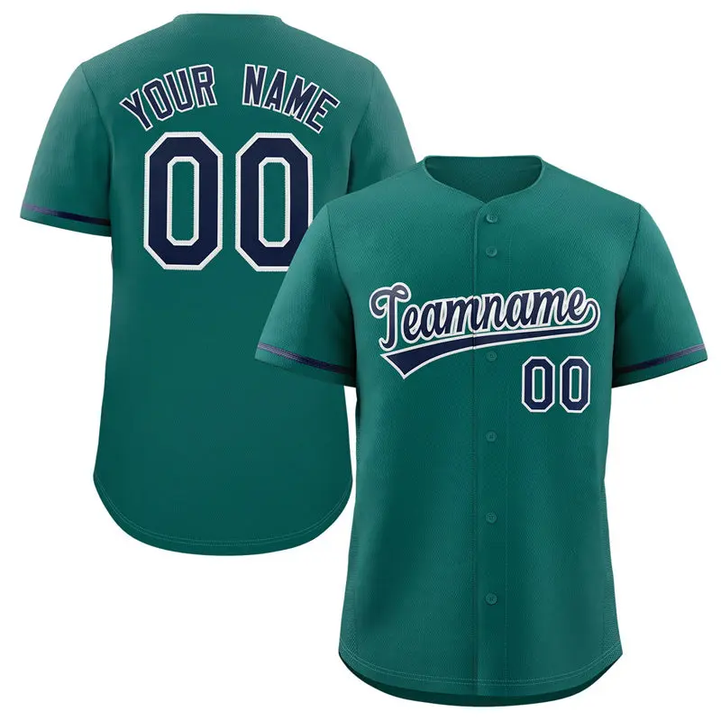 Aqua Royal-White Solid Classic Authentic Baseball Jersey