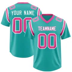 Aqua Shoulder Cut Two-Tone Authentic Football Jersey