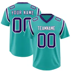 Aqua Shoulder Cut Two-Tone Authentic Football Jersey 1