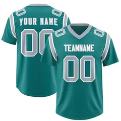 Aqua Shoulder Cut Two-Tone Authentic Football Jersey 1